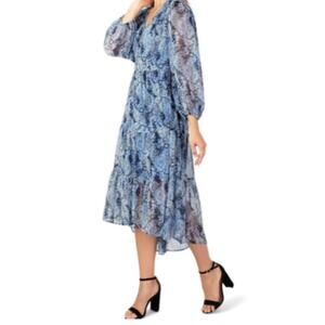 Joie Limited Edition Parisian Paisley Printed Maxi Dress Blue sz M